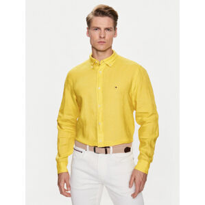 Tommy Hilfiger pánská žlutá košile - S (ZGS)